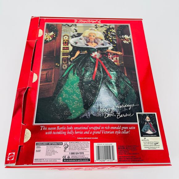 Happy Holidays 1995 Special Edition Vintage Mattel Barbie Doll - NRFB/NIB - Picture 10 of 13